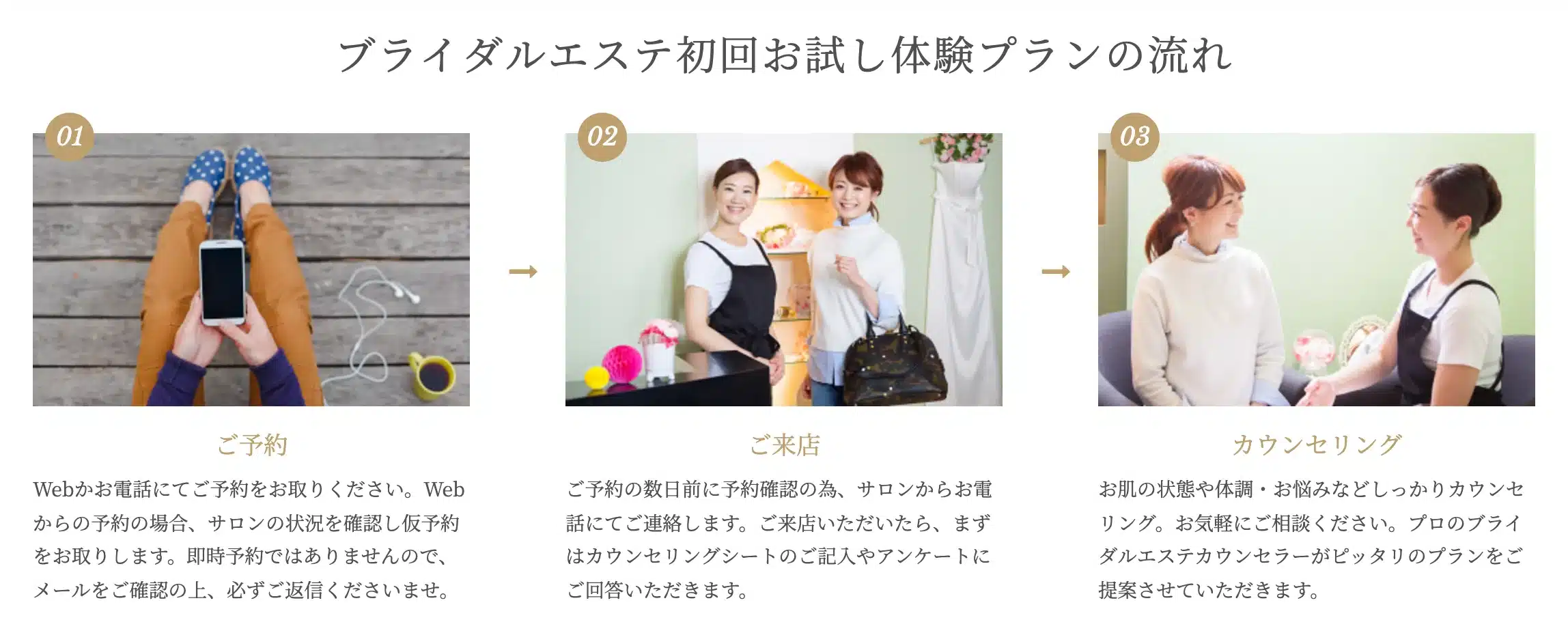 美4サロン公式サイトの画面
